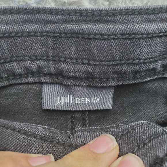 J.Jill Denim Jeans Womens 6 Petite Black 5-Pocket Leggings Stretch Denim - Picture 2 of 11